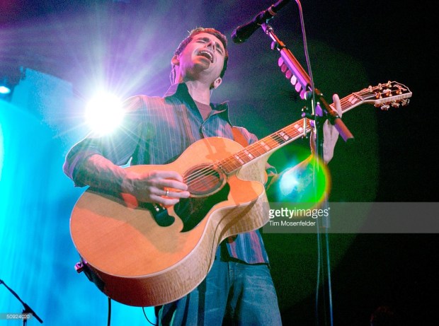 Chris Carrabba of Dashboard Confessional performs as part of the 'Honda Civic Tour 2004' at the San Jose State University Event Center on June 3, 2004 in San Jose, California. June 03, 2004 Photo by Tim Mosenfelder/Getty Images